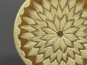 UMMA 2007-17-19: Porcupine quilled birch bark basket, Warner Collection 